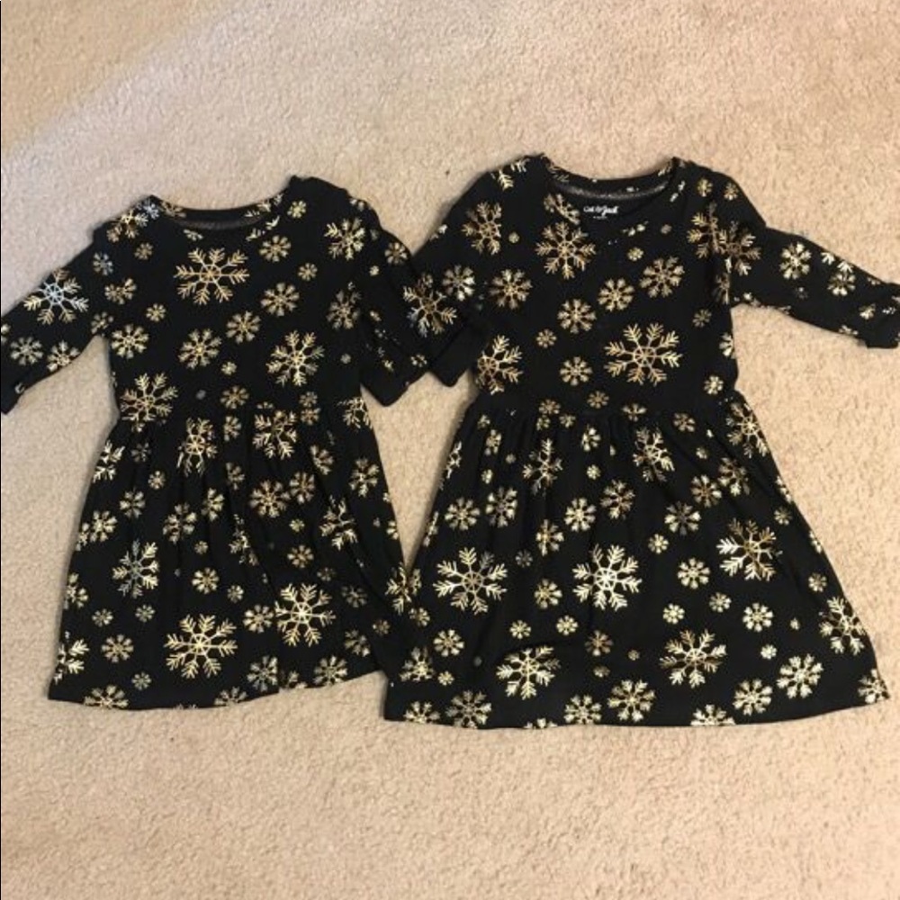 Cat and Jack size XS and S holiday dresses